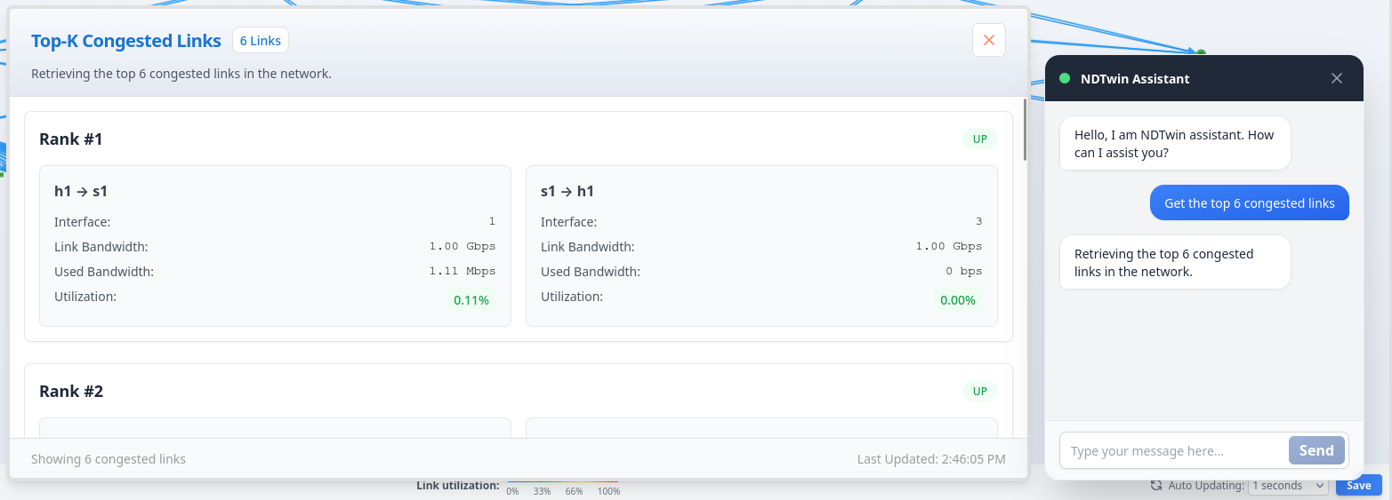 Get Top K Congested Links